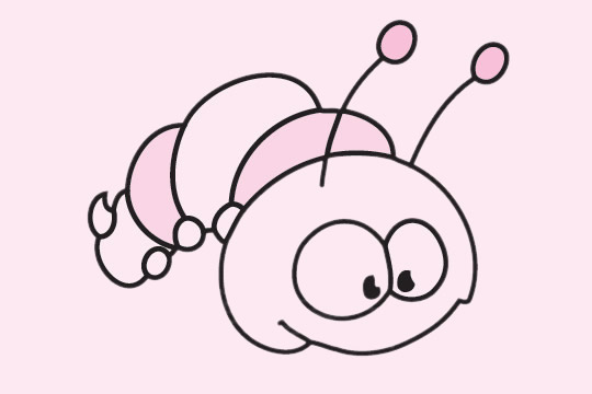 一组毛毛虫简笔画图片大全