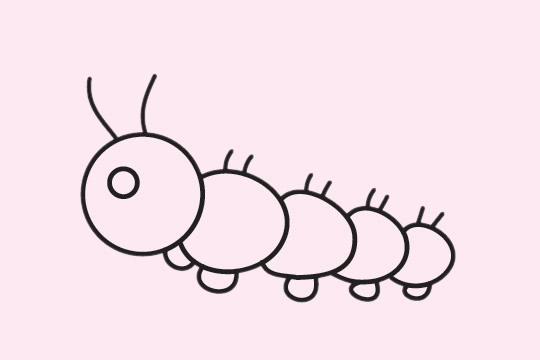 一组毛毛虫简笔画图片大全