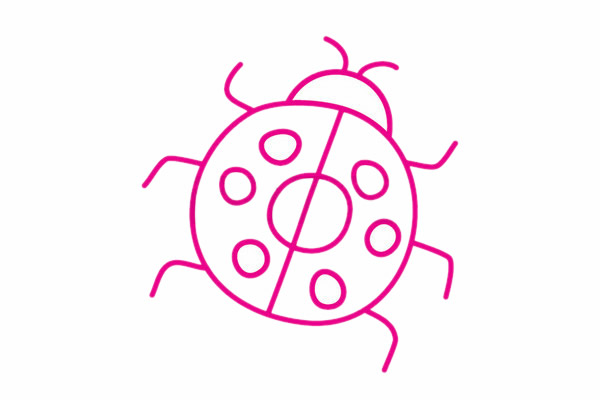 只需五步学会瓢虫简笔画 只需五步学会瓢虫简笔画