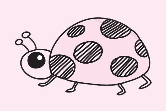 一组瓢虫的简笔画图片大全