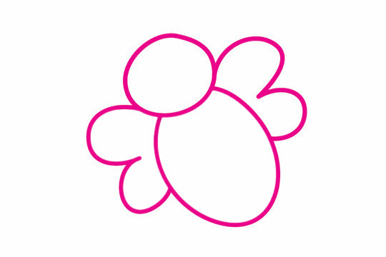 眯着眼睛的蜜蜂简笔画