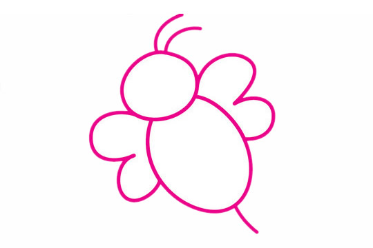 眯着眼睛的蜜蜂简笔画