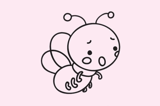分享一组蜜蜂简笔画(蜜蜂简笔画教程步骤)