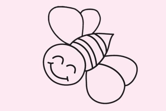 分享一组蜜蜂简笔画