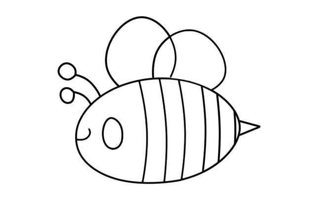 涂色的可爱小蜜蜂简笔画(小蜜蜂涂颜色还带图画的)