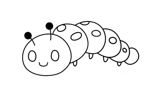 彩色的毛毛虫简笔画(彩色的毛毛虫简笔画怎么画)
