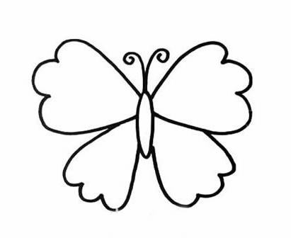 绚丽的蝴蝶简笔画