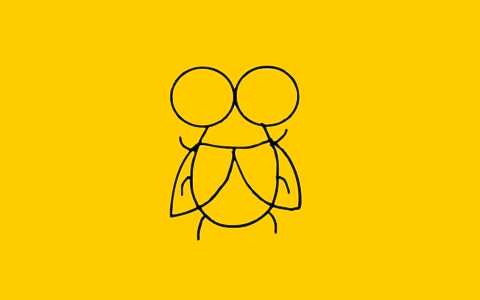 超简单的蝉简笔画步骤