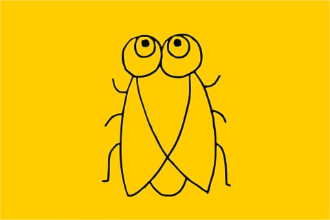 一组关于蝉的简笔画大全