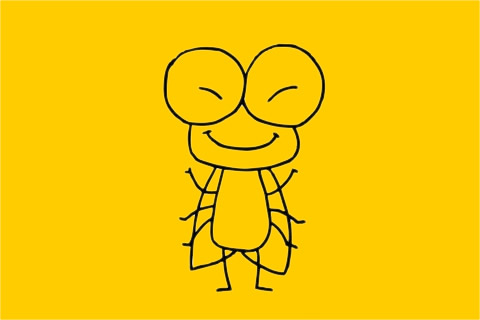 一组关于蝉的简笔画大全