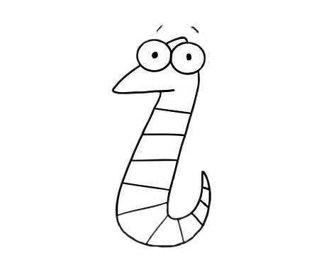 卡通蚯蚓简笔画图片大全