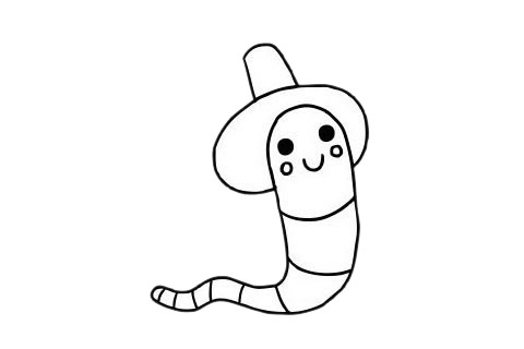 卡通蚯蚓简笔画图片大全