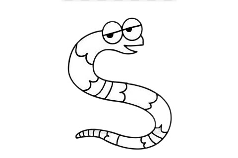 卡通蚯蚓简笔画图片大全