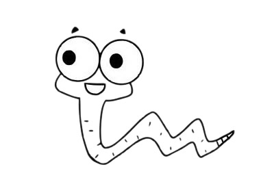 卡通蚯蚓简笔画图片大全