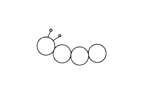 几个圈就能画出毛毛虫