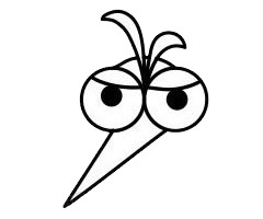 尖嘴蚊子简笔画步骤