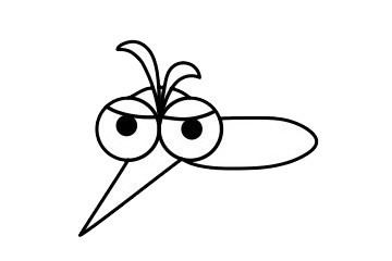 尖嘴蚊子简笔画步骤