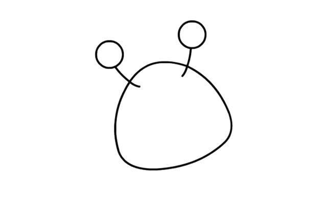 惹人爱的卡通毛毛虫简笔画