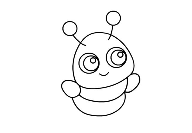 惹人爱的卡通毛毛虫简笔画