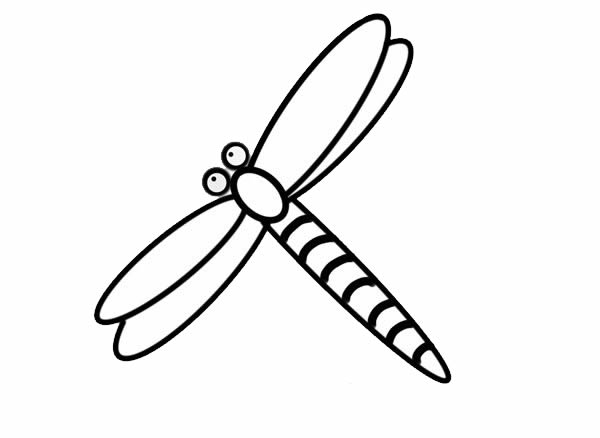 简单好看的蜻蜓简笔画