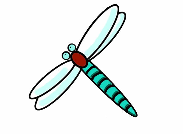 简单好看的蜻蜓简笔画