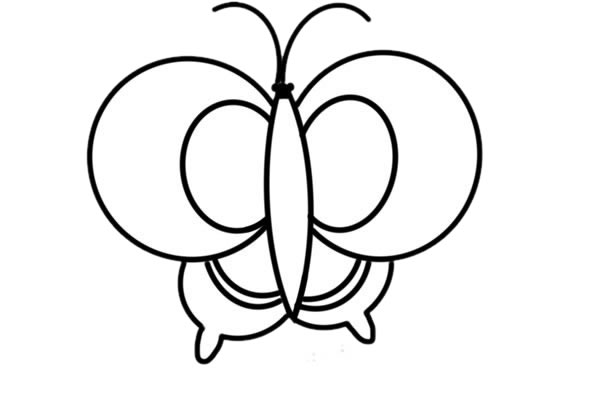 花枝招展的蝴蝶简笔画
