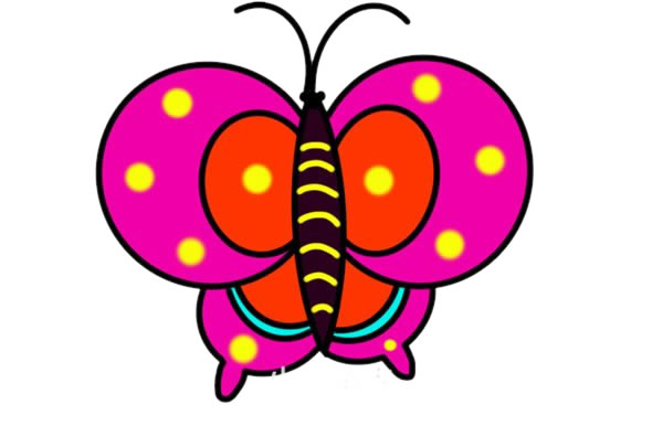 花枝招展的蝴蝶简笔画