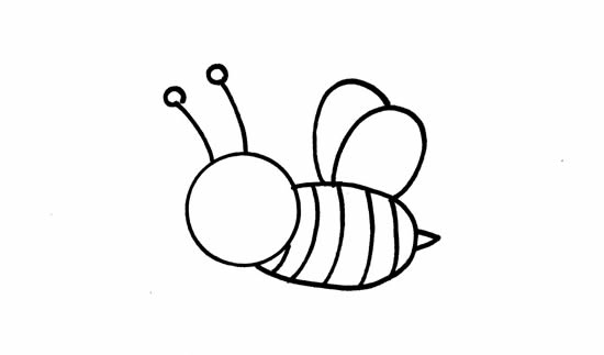 超简单一只蜜蜂简笔画