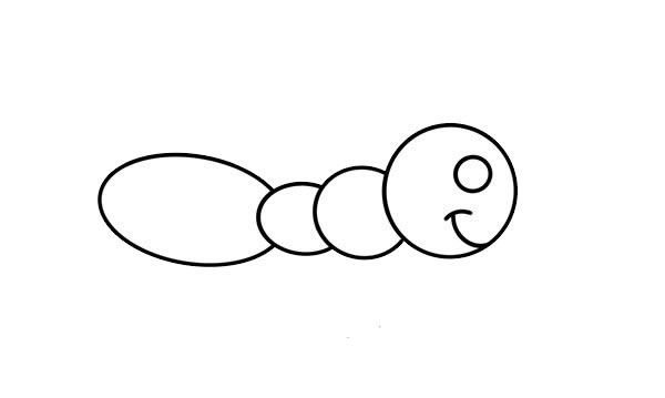 精致的卡通蚂蚁简笔画