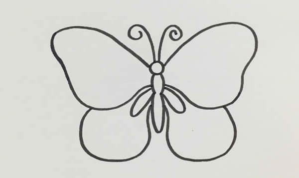 简单漂亮的蝴蝶画法教程