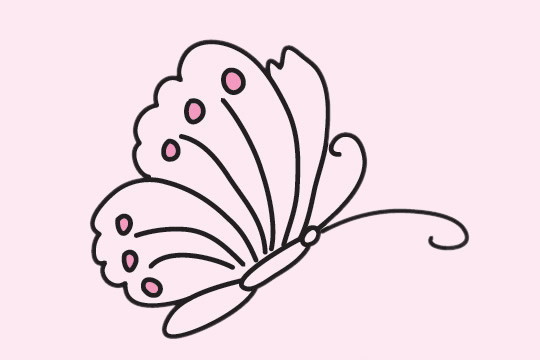 分享几张蝴蝶简笔画