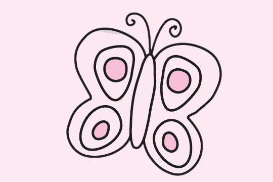 分享几张蝴蝶简笔画