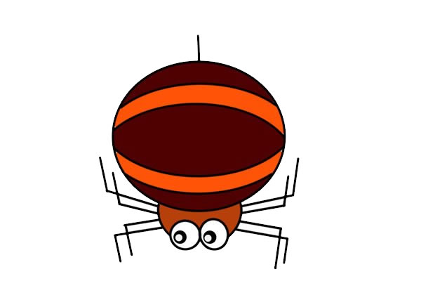 彩色的蜘蛛简笔画 彩色的蜘蛛简笔画