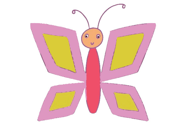 适合新手的蝴蝶简笔画