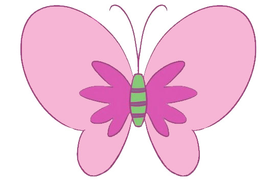 一组漂亮的彩色蝴蝶简笔画