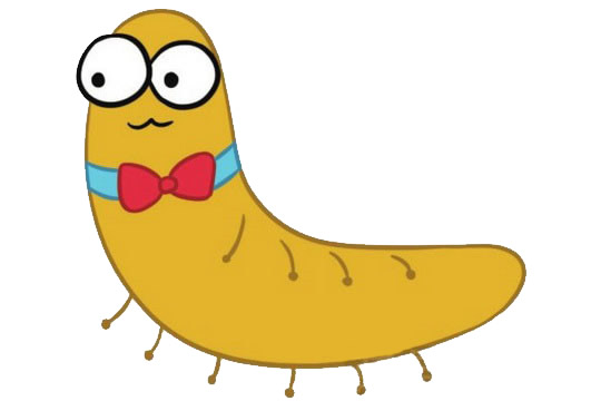 一组彩色毛毛虫简笔画大全