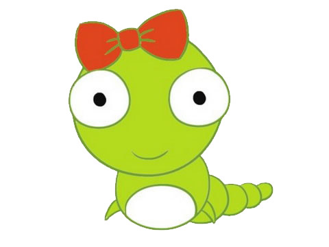 一组彩色毛毛虫简笔画大全