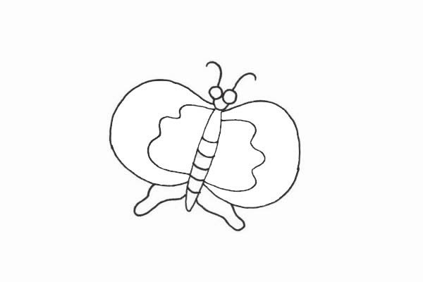 蝴蝶简笔画的简单画法