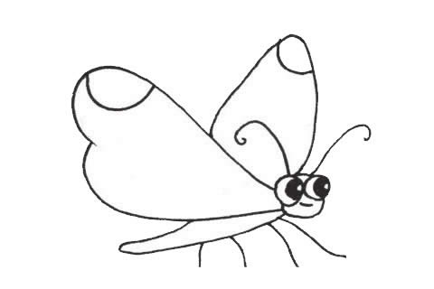 一组简单的蝴蝶儿童画