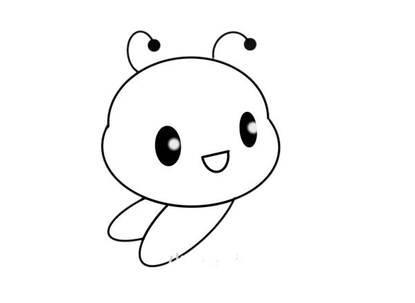 可爱的蜜蜂宝宝简笔画