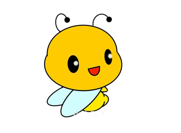 可爱的蜜蜂宝宝简笔画
