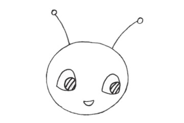 几笔就会的毛毛虫卡通画