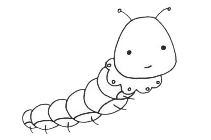 一组毛毛虫卡通儿童画(毛毛虫卡通简笔画)