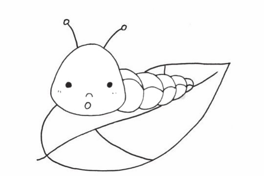 一组毛毛虫卡通儿童画