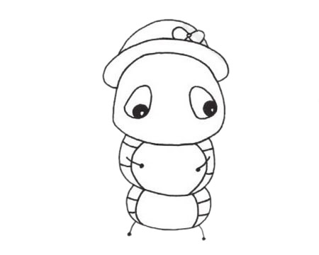 一组毛毛虫卡通儿童画