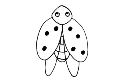 一组超简单瓢虫简笔画