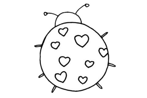 一组超简单瓢虫简笔画