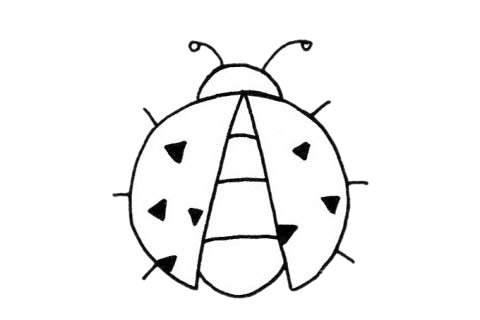 一组超简单瓢虫简笔画