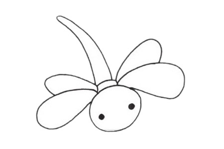 非常简单的大头蜻蜓简笔画 非常简单的大头蜻蜓简笔画