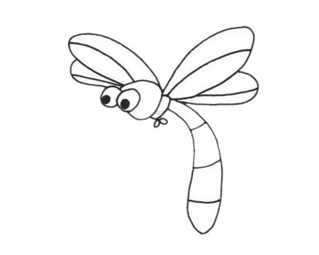 一组简单的蜻蜓儿童画